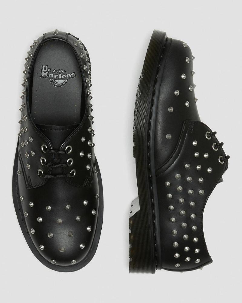 Dr Martens 1461 Stud Wanama Leren Oxford Schoenen Heren Zwart | NL 20LIS